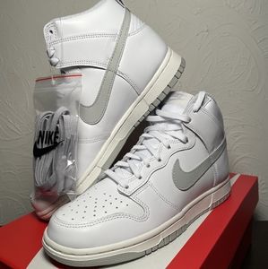 Nike Dunk High White & Grey Women's Size 8.5